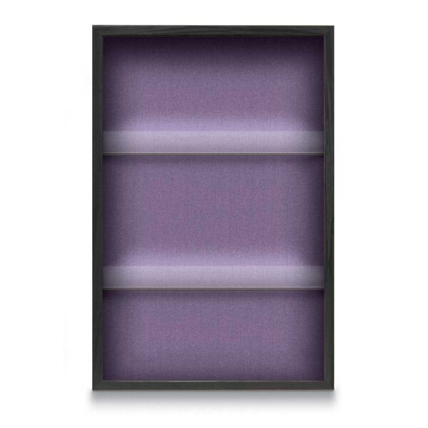 Outdoor Enclosed Combo Board, 48"x36", Satin Frame/Black & Cobalt